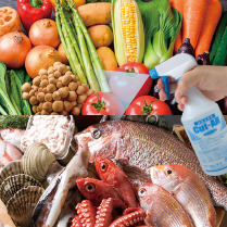 野菜・果物・魚介類などの前処理除菌と洗浄